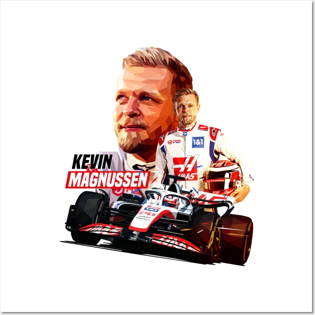 Low Poly Kevin Magnussen Wall Art by pxl_g